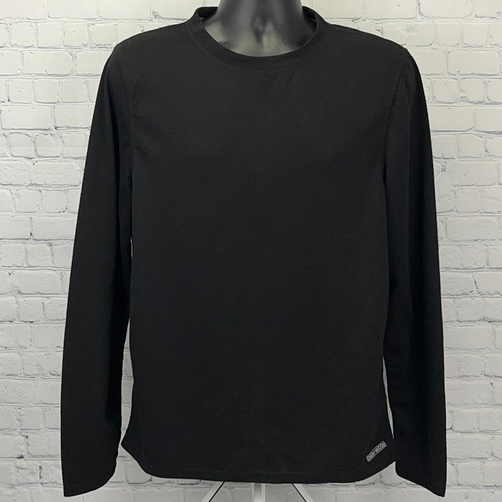 Omni-Wool Base Layer T Shirt L Large Black Long Sleeve Wool Blend Hiking Hiker